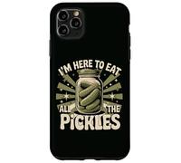 Divertido Tarro de pepinillos con Texto en inglés I'm Here to Eat All The Pickles para Amantes de la Carcasa para iPhone 11 Pro MAX