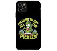 Divertido Tarro de pepinillos con Texto en inglés I'm Here to Eat All The Pickles para Amantes de la Carcasa para iPhone 11 Pro MAX