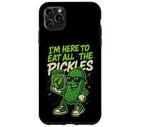 Divertido Tarro de pepinillos con Texto en inglés I'm Here to Eat All The Pickles para Amantes de la Carcasa para iPhone 11 Pro MAX