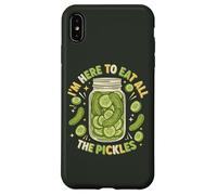Divertido Tarro de pepinillos con Texto en inglés I'm Here to Eat All The Pickles para Amantes de la Carcasa para iPhone XS MAX