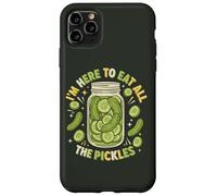 Divertido Tarro de pepinillos con Texto en inglés I'm Here to Eat All The Pickles para Amantes de la Carcasa para iPhone 11 Pro MAX