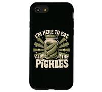 Divertido Tarro de pepinillos con Texto en inglés I'm Here to Eat All The Pickles para Amantes de la Carcasa para iPhone SE (2020) / 7/8
