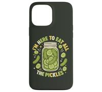 Divertido Tarro de pepinillos con Texto en inglés I'm Here to Eat All The Pickles para Amantes de la Carcasa para iPhone 13 Pro MAX