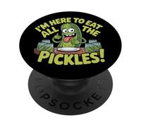 Divertido Tarro de pepinillos con Texto en inglés I'm Here to Eat All The Pickles para Amantes de la PopSockets PopGrip Adhesivo