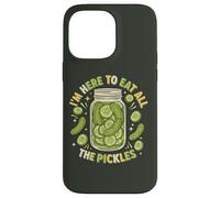 Divertido Tarro de pepinillos con Texto en inglés I'm Here to Eat All The Pickles para Amantes de la Carcasa para iPhone 14 Pro MAX