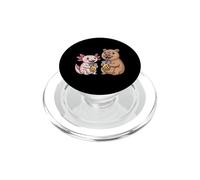 Divertido té de Burbujas Capibara y Axolotl PopSockets PopGrip para MagSafe