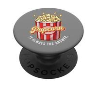 Divertido Tema de Palomitas de maíz para Hombres, Mujeres, Adultos, niños, Amantes de Las Palomitas de maíz PopSockets PopGrip Adhesivo