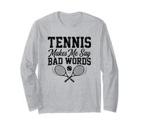 Divertido Tenis me Hace Decir Malas Palabras Jugador de Tenis Broma Manga Larga
