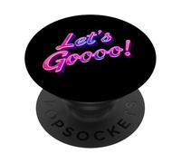 Divertido Texto 3D Funny Let's Go Citas para La Gente Divertido Vamos Vamos PopSockets PopGrip Adhesivo