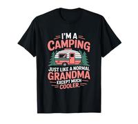 Divertido Texto en inglés Camping Grandma Mucho más Fresco Camiseta