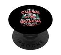 Divertido Texto en inglés Camping Grandma Mucho más Fresco PopSockets PopGrip Adhesivo