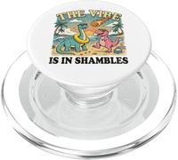 Divertido The Vibe Is In Shambles Dinosaurios PopSockets PopGrip para MagSafe