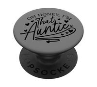 Divertido Tía Oh Cariño Im Que la tía a ser Sobrina Sobrino PopSockets PopGrip Adhesivo