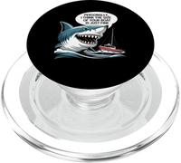 Divertido tiburón Barco tamaño Humor océano Pesca sarcástico Dicho PopSockets PopGrip para MagSafe