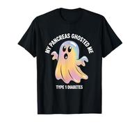 Divertido Tipo 1 Diabetes Mi Páncreas Me Fantasma Halloween Camiseta
