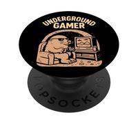 Divertido Topo Gamer Meme Retro Gaming Consola Juego De Juego De Juego De Bromas PopSockets PopGrip Adhesivo