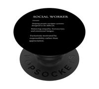 Divertido Trabajador Social Definición Diccionario Sarcástico PopSockets PopGrip Adhesivo