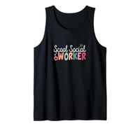 Divertido Trabajador Social Escolar Retro Trabajador Social Graduación Camiseta sin Mangas