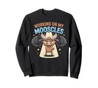 Divertido Trabajando En Mi Mooscles Diciendo Moose Gym Humor Sudadera