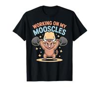 Divertido Trabajando En Mis Mooscles Diciendo Gimnasio Toro Humor Mujeres Hombres Camiseta