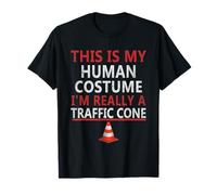 Divertido tráfico Cono Humor This Is My Human Costume Halloween Camiseta