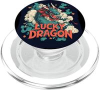 Divertido traje de dragón para los amantes de los dragones de la suerte PopSockets PopGrip para MagSafe
