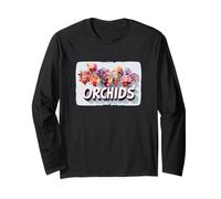 Divertido traje de flores de orquídeas Manga Larga