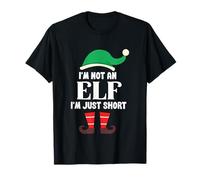Divertido Traje de Navidad Not an Elf - Just Short Pijama de Navidad Camiseta