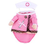 Divertido Traje de Perrito Gato Perro Ropa Cosplay de Mascotas Ropa Rosa de Enfermera con Sombrero Traje de Halloween Navidad Fiesta(S)
