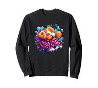 Divertido traje de pez payaso y anémona marina vibrante Sudadera
