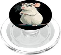 Divertido traje de rata blanca con gafas mecedoras para niños y niñas PopSockets PopGrip para MagSafe