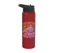 Divertido tren fantasma loco-motivo de Halloween Stainless Steel Insulated Water Bottle