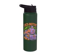Divertido tren fantasma loco-motivo de Halloween Stainless Steel Insulated Water Bottle