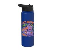 Divertido tren fantasma loco-motivo de Halloween Stainless Steel Insulated Water Bottle