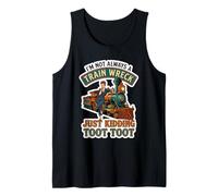 Divertido Tren Wreck Humor Mujer sarcástica Pin Up Art Camiseta sin Mangas