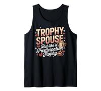 Divertido Trofeo Participación Cónyuge Vida Casada Humor Camiseta sin Mangas
