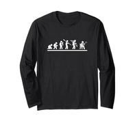 Divertido trompetista French Hornist Evolution Men Manga Larga