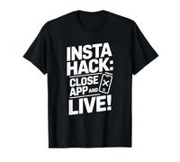 Divertido Truco Insta, Redes sociales, Desintoxicación Digital, Dejar Scrollin Camiseta