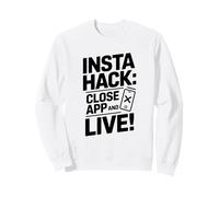 Divertido Truco Insta, Redes sociales, Desintoxicación Digital, Dejar Scrollin Sudadera