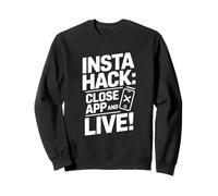 Divertido Truco Insta, Redes sociales, Desintoxicación Digital, Dejar Scrollin Sudadera