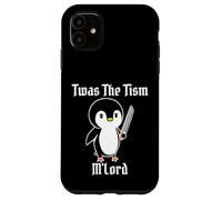 Divertido TWAS The Tism M'Lord Vintage Lindo pingüino Gen Z Meme Carcasa para iPhone 11