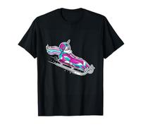 Divertido Unicornio LUGE Trineo Fresco Invierno Deportes Atleta Camiseta