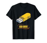 Divertido USB Drive Graphic Retro Tech Computer Nerd Camiseta
