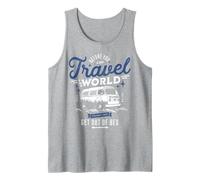 Divertido Van Travel Camping Life Levantarse de la Cama Vintage Camiseta sin Mangas