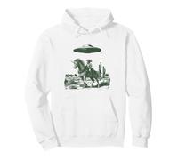 Divertido Vaquero Montando Unicornio OVNI Alien Desert Western Sudadera con Capucha
