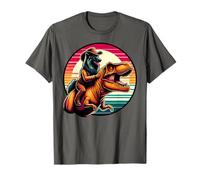 Divertido Vaquero Pastor Belga Montando Un T-Rex Camiseta