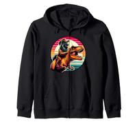 Divertido Vaquero Pastor Belga Montando Un T-Rex Sudadera con Capucha