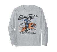 Divertido Vaquero Retro de Easy Tiger Montando un Tigre Manga Larga