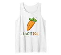 Divertido Vegetal Zanahoria I Like It Raw Vegan Lifestyle Camiseta sin Mangas