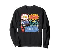 Divertido Ventilador de poesía estética Amor Retro Pop Art para poetas Sudadera